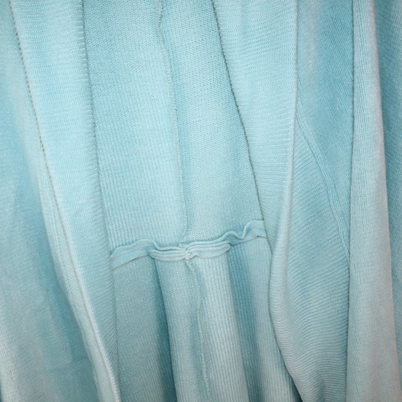 Layers by Lizden Marvelush Turquoise Knit Cocoon Hem Cardigan Women's Size XL/1X - Picture 3 of 12